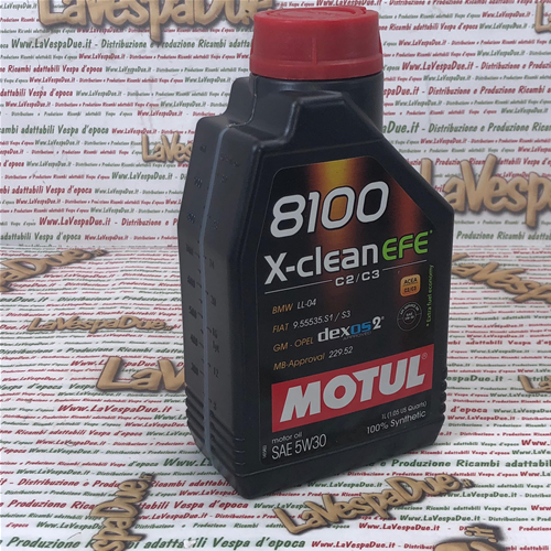 Motul 8100 X-Clean EFE 100% Synthetic SAE 5W30 Motor Oil 5W-30 1 Liter - 2  pack