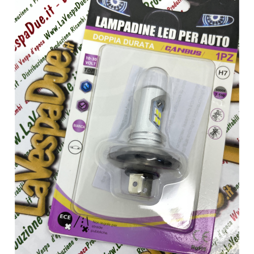 LED-Lampe H7 CANBUS 10/30 Volt weiße Farbe 6000° K 7,5 W für
