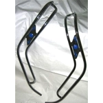 Chrome Double Tube Edge Protector for LAMBRETTA 125 LD with Blue Gems