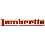 Red LAMBRETTA lettering sticker