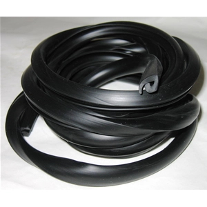 BLACK rubber gasket profile for bonnets, bags and bodywork for VESPA 98 125 150 V1 V15 V33 VM VN VL GS VS1 VB1 VNA VNB VBAVBB from 1949 to 1966 - 3.10 m long, suitable for both bonnets