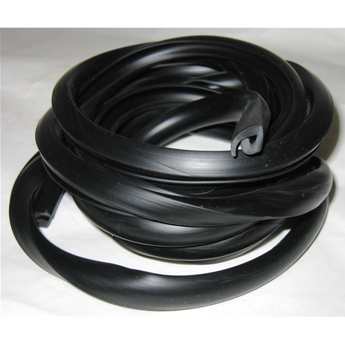 BLACK rubber gasket profile for bonnets, bags and bodywork for VESPA 98 125 150 V1 V15 V33 VM VN VL GS VS1 VB1 VNA VNB VBAVBB from 1949 to 1966 - 3.10 m long, suitable for both bonnets