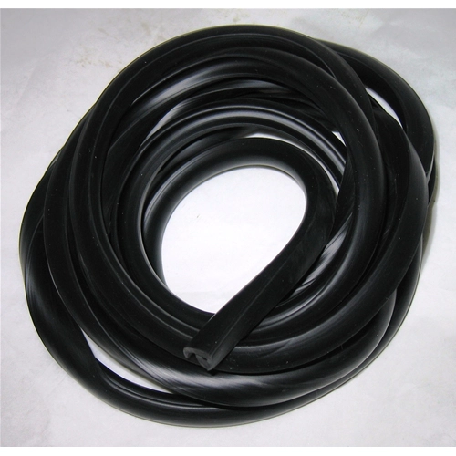 BLACK rubber gasket profile for bonnets, bags and bodywork for VESPA 98 125 150 V1 V15 V33 VM VN VL GS VS1 VB1 VNA VNB VBAVBB from 1949 to 1966 - 3.10 m long, suitable for both bonnets