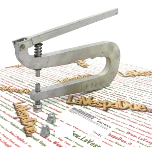 Complete riveting tool for VESPA APE LAMBRETTA rivets, floorboard strips and aluminum rivet plates