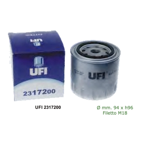 Oil filter PIAGGIO APE CALESSINO MP 601 CLASSIC MAX DIESEL APE TM P703 P703V LCS POKER ro 222721 830424 ref. UFI 2317200